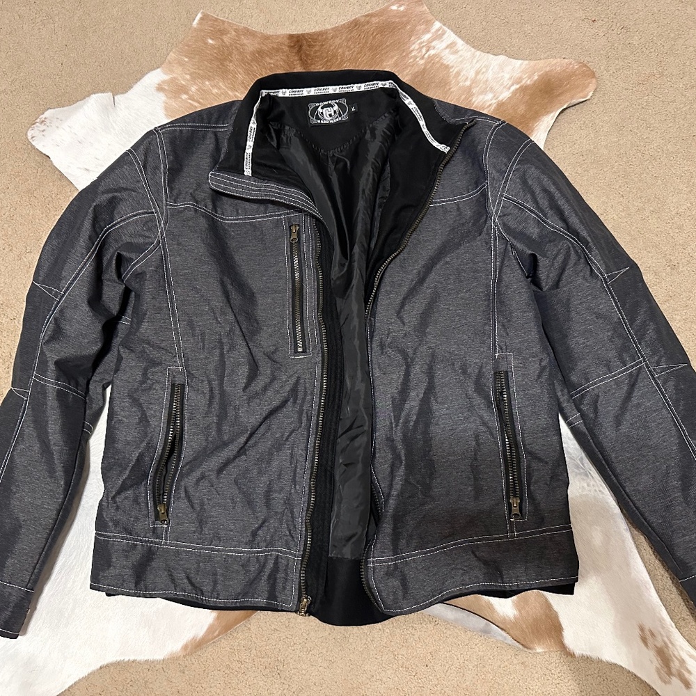 Mens Western Jacket - Cowboy Hardware  Soft Shell Jacket - Size XL
